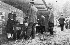 Polling booth in Hyde Park, Sydney 