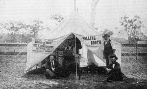 Polling booth at Jennings near Tenterfield, NSW