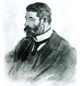 Portrait of Alfred Deakin, drawn by Percy F. Spence;